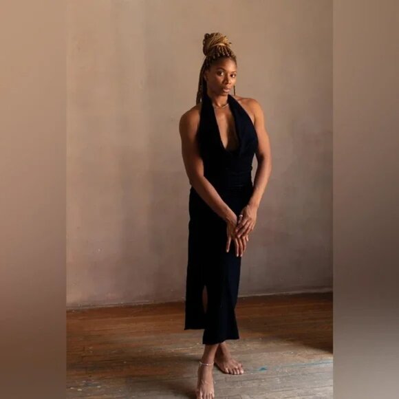 Londre Bodywear Cowl Halter Dress M - Picture 4 of 15